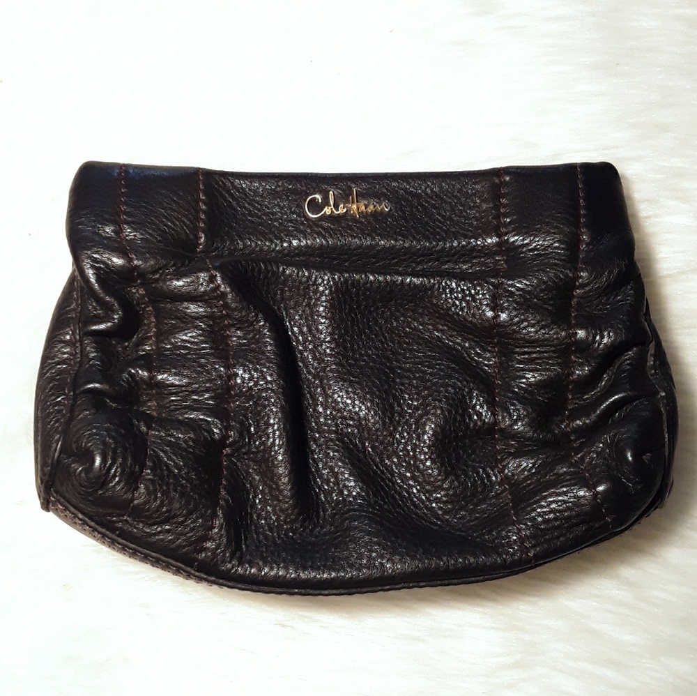 Cole Haan Black Leather Vintage Clutch